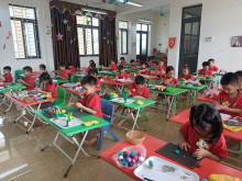 Trường mầm non Cao Viên tổ chức hội thi " Bé khéo tay " năm học 2023-2024
